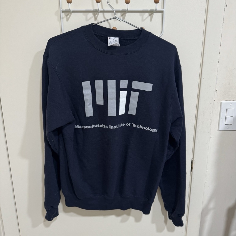 Champion MIT Sweatshirt Men's S Blue  Embroidered Pullover Ivy League College
